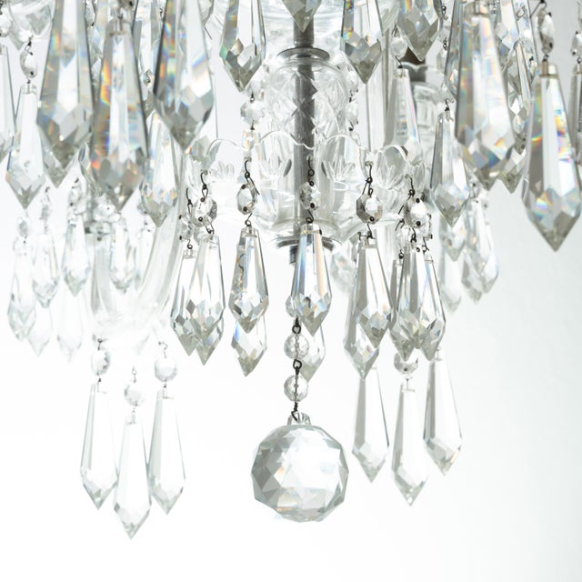 Antique Bohemian Crystal Chandelier, 1890s For Sale - Image 10 of 13