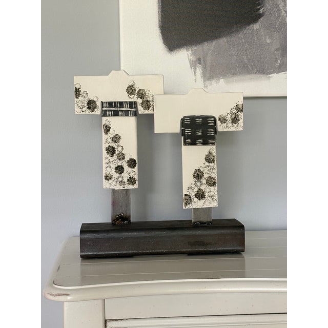 One of a Kind Japanese Kimono Ceramic Sculpture For Sale - Image 4 of 8