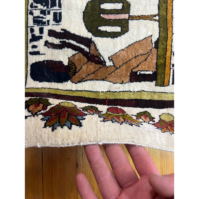 Handmade Silk Egyption Tapestry Area Rug High Quality For Sale - Image 11 of 12