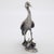 Metal Vintage Italian Handmade Silver Heron Figurine, 1970s For Sale - Image 7 of 12