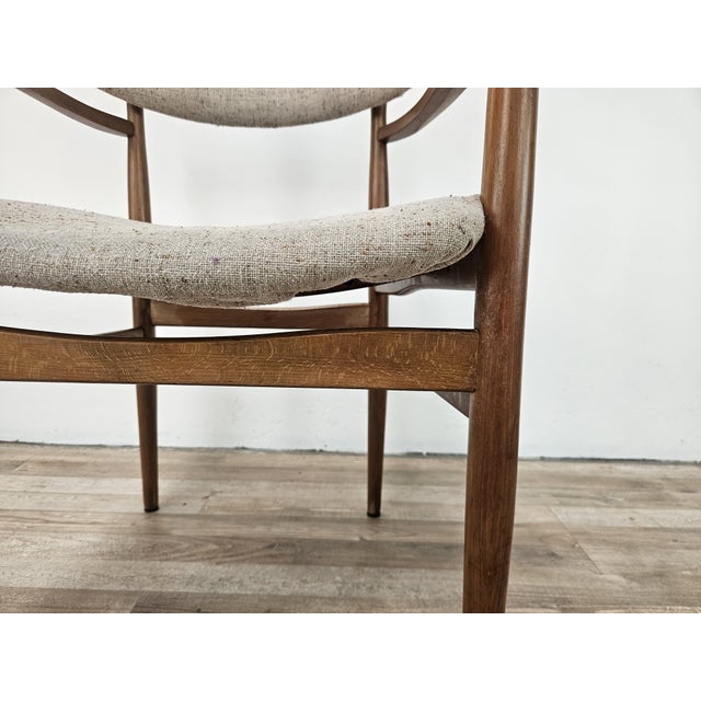 Swedish Armchair in Wood and Fabric, 1970 For Sale - Image 12 of 14
