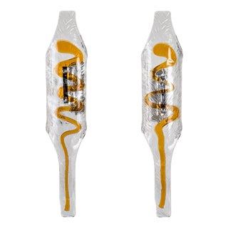 Murano Wall Lights by Toni Zuccheri for Mazzega, 1970s, Set of 2 For Sale