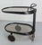 Italian Smoked Glass & Metal Serving Trolley attributed to Enzo Mari for Alessi, 1980 For Sale - Image 6 of 15
