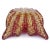 Glass Barovier Toso Murano Vintage Deep Red Gold Flecks Spike Corners Italian Art Glass Mid Century Bowl For Sale - Image 7 of 8