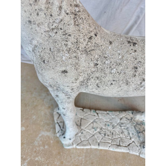 White 20th Century French Concrete Horse Garden Statue For Sale - Image 8 of 12