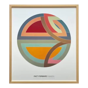 Frank Stella Modernist Lithograph Print Framed Museum Exhibition Poster " Sinjerli Variation I " 1968