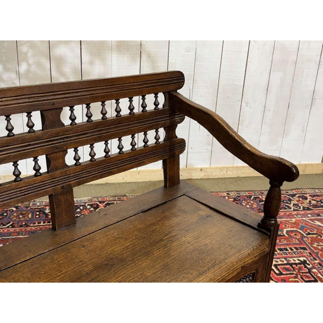 19th Century Breton Chestnut Storage Bench For Sale - Image 6 of 17