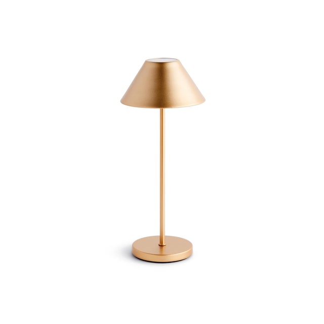 Metal Alluna Cordless Led Lamp 14" - Champagne/Gold For Sale - Image 7 of 8