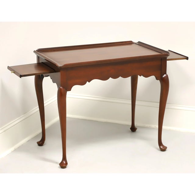 Late 20th Century Statton Centennial Solid Cherry Queen Anne Tea Table For Sale - Image 5 of 10