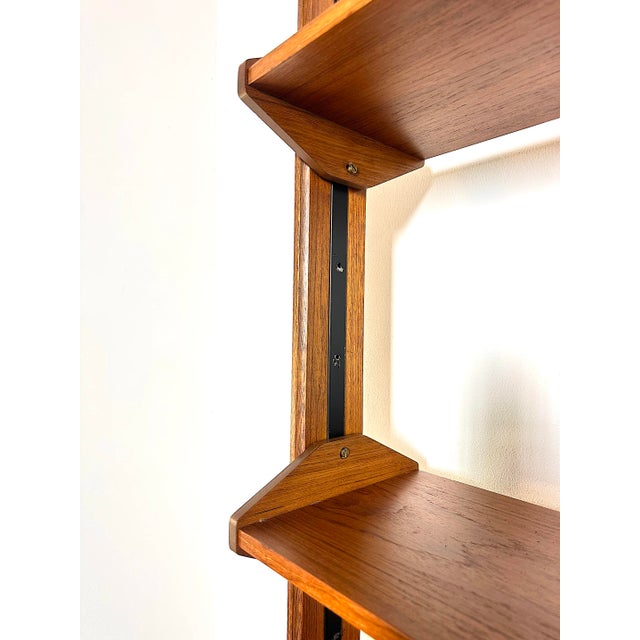 Single-Span Modular Floor-to-Ceiling Bookcase, Italy, 1960s For Sale - Image 12 of 15