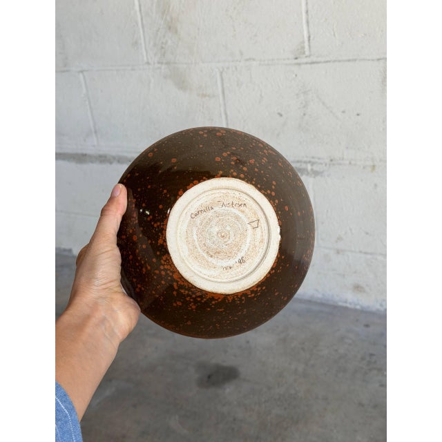 Camilla Justesen Danish Modern Brown Ceramic Bowl For Sale In Los Angeles - Image 6 of 9