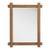 1970-1979 France Weathered Honey Oak Carved Oak Window-Pane Mirror For Sale
