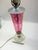 Vintage Cranberry Cut-to-Clear Glass Table Lamp on Marble Base For Sale - Image 10 of 10