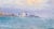 Oil on board view of casino Constanta on Romania's silver coast of the black sea. By dmitrie Florian. 1899-1979
