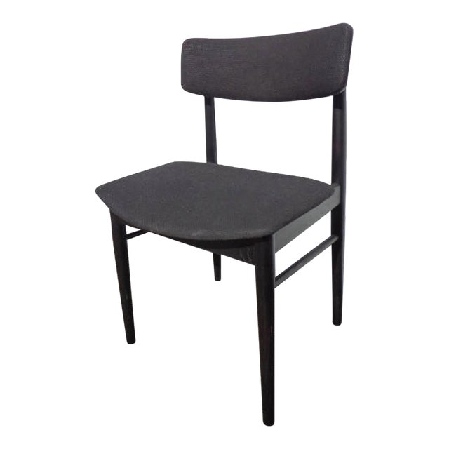 Mid 20th Century Mid Century Modern Black Wood Desk Chair For Sale