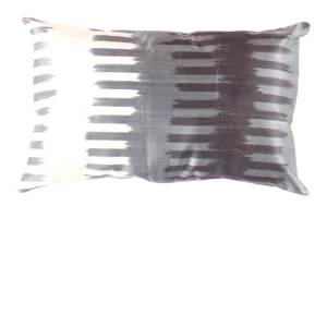 Pasargad Turkish Black & White Color Silk Ikat Pillow (Ti 114)