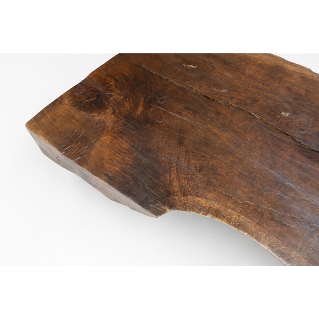 Brown Rustic Low Table, 1950 For Sale - Image 8 of 10