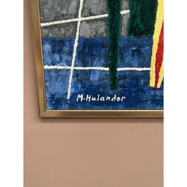 M. Hulander, Abstract Composition, 1960s, Oil on Canvas, Framed For Sale - Image 7 of 18