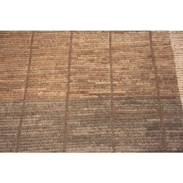 Modern Nazmiyal Collection Brown Earthy Modern Rug For Sale - Image 3 of 6