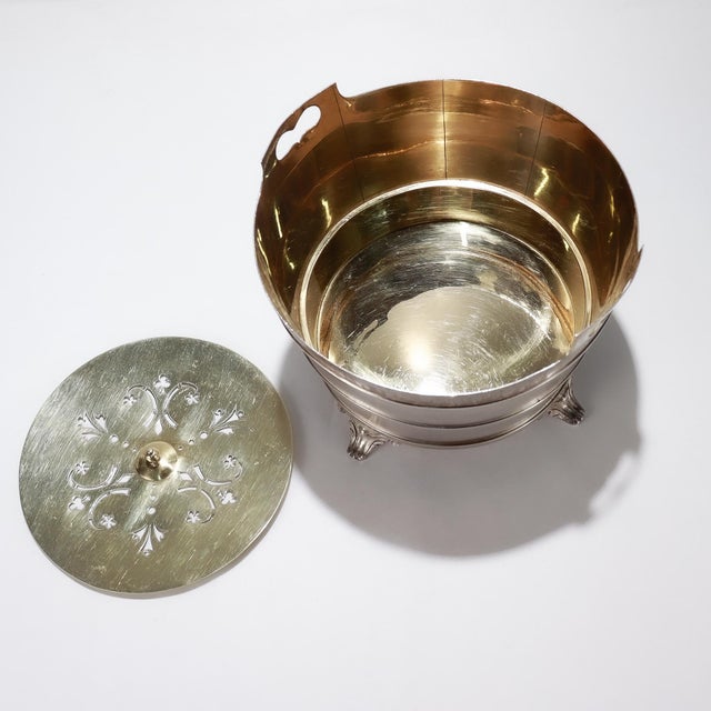 Silver Antique Ford & Tupper Gilded Age Sterling Silver Barrel Form Ice Bucket / Cooler For Sale - Image 8 of 12