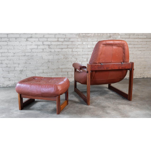 Vintage Percival Lafer Mp-163 Earth Chair & Ottoman For Sale - Image 13 of 18