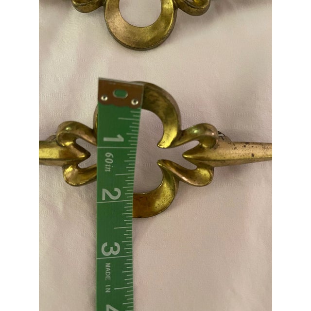 60s / 70s Mid-Century Replacement Hardware Brass - Set of 3 For Sale - Image 10 of 12