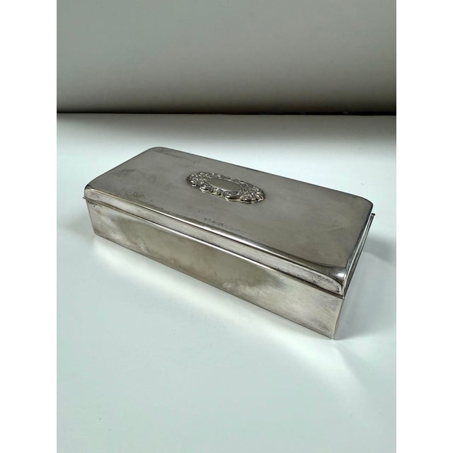 Mid 20th Century Vintage Silver Plate Box For Sale - Image 5 of 11