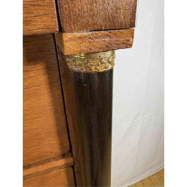Wood Antique Dutch Empire Oak Chiffonier Chest of Drawers, 1820s For Sale - Image 7 of 18