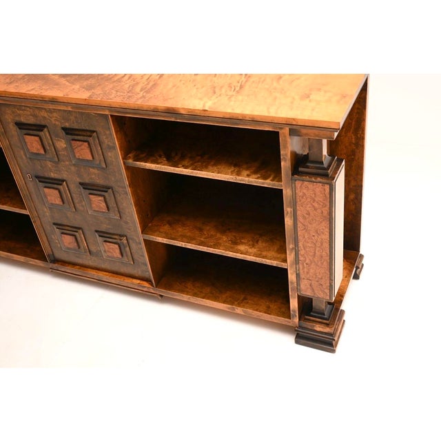 Art Deco Swedish Satin Birch and Walnut Cabinet, 1930 For Sale - Image 10 of 11