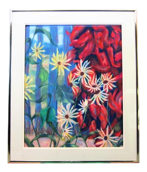 Original Pastel Art by Betty B. Latham Titled "Chili Peppers"