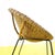 Rounded Wicker and Metal Lounge Chair For Sale - Image 6 of 10