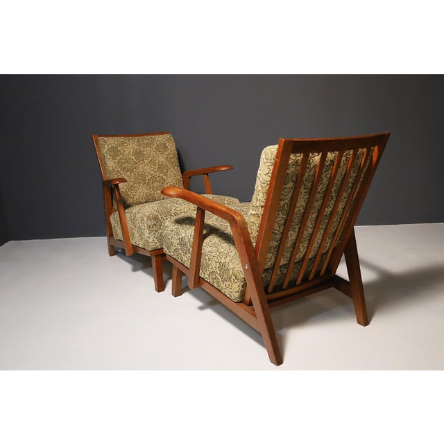 1940s Set of Mid-Century Czechoslovakian Armchairs, 1940s For Sale - Image 5 of 8