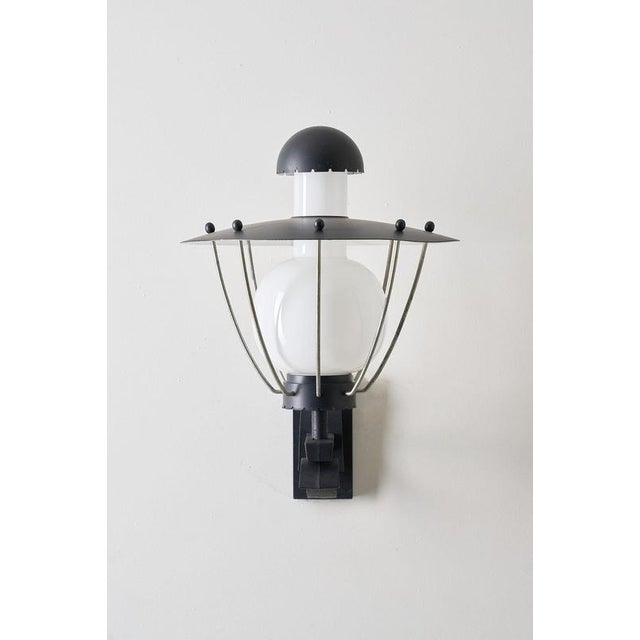 Outdoor Wall Lamp with Metal Shade and Glass Diffuser from Bega, 1970s For Sale - Image 4 of 5