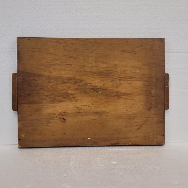 Art Deco Tray Marquetry and Glass, France, 1950s For Sale - Image 14 of 16