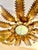Spanish Solar Crown Sunburst Light with Gilt Gold Finish, 1950 For Sale - Image 10 of 11