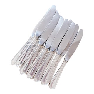 12 Vintage Silver Plated Butter Spreaders From the Key Biscayne Hotel Miami For Sale