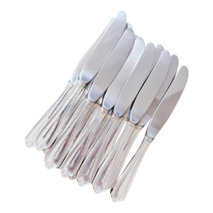 12 Vintage Silver Plated Butter Spreaders From the Key Biscayne Hotel Miami