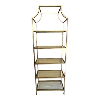 Vintage Hollywood Regency Billy Baldwin Style Pagoda Top Etagere For Sale