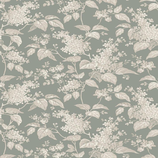 Borastapeter Sample - Boråstapeter Syren Wallcovering In Olive For Sale - Image 4 of 4