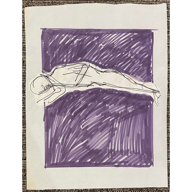 Modern Modern Collage and Drawing by Hilliard Dean For Sale - Image 3 of 3