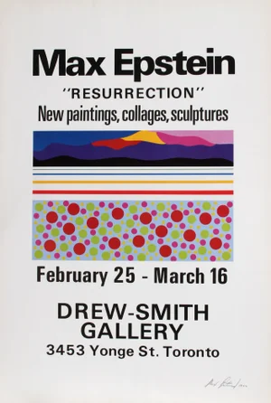 Max Epstein, Resurrection, Exhibition of Paintings, Collages & Sculpture, Serigraph