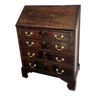 Late 19th Century George III Style Mahogany Fall- Front Bureau For Sale
