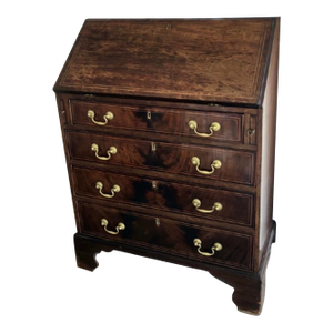 Late 19th Century George III Style Mahogany Fall- Front Bureau