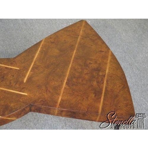 Modern Design Burl Inlaid Walnut Bowtie Coffee Table Jc-494796 For Sale In Philadelphia - Image 6 of 10