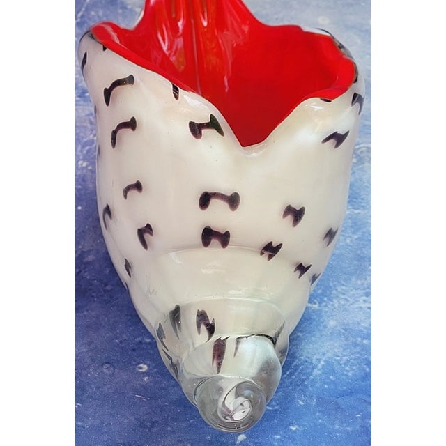 Mid-Century Modern Vintage Murano Style Art Glass Conch Shell Figurine For Sale - Image 3 of 7