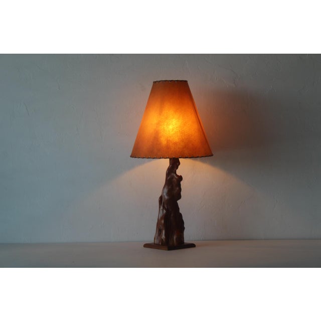 Mid-Century Modern Cypress Knee Burl Wood Table Lamp For Sale - Image 18 of 18