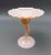 Glass Vintage Mid 20th Century Cambridge Crown Tuscan Pink Statuesque Figural Lady Glass Compote For Sale - Image 7 of 7