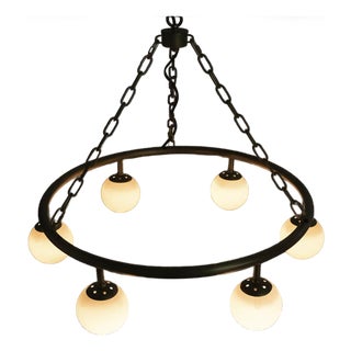 Modena Chandelier, Small, Metal with Brass Finish For Sale