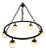Modena Chandelier, Small, Metal with Brass Finish For Sale
