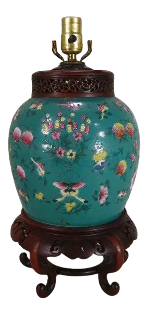 19th Century Chinese Porcelain Ginger Jar Mounted as a Lamp